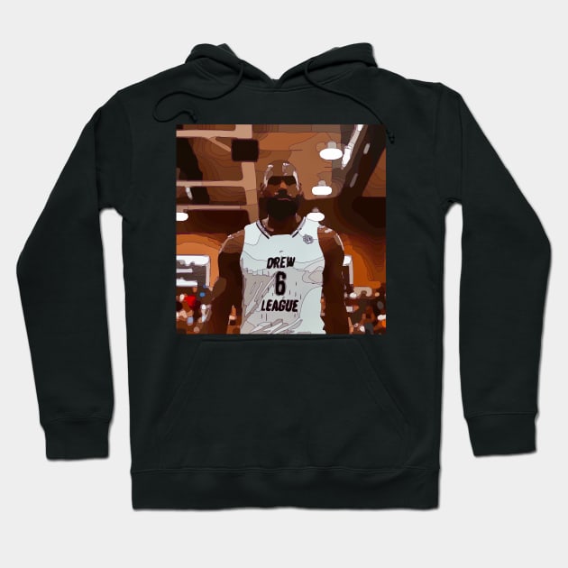 Lebron James in a League Hoodie by Playful Creatives